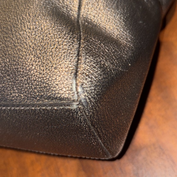 Coach  Madison metallic golden bronze satchel  Crossbody bag gunmetal hardware - Picture 13 of 17